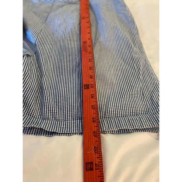 Classic Elements Woman Plus Size 18W Elastic Waist Blue White Seersucker Skort - Picture 7 of 9